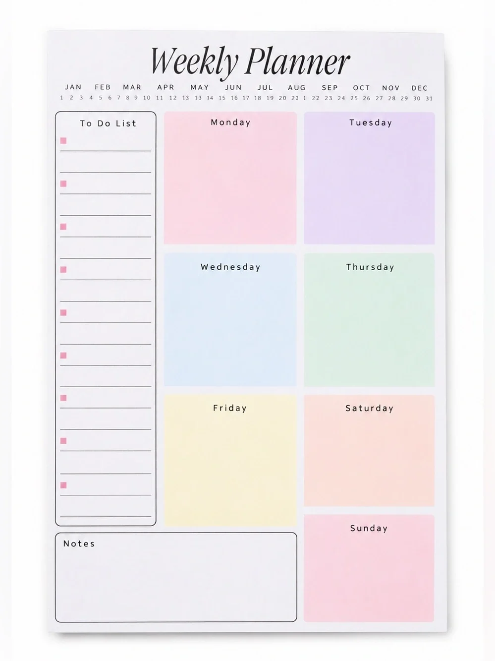 NWT Minimalist Weekly Planner